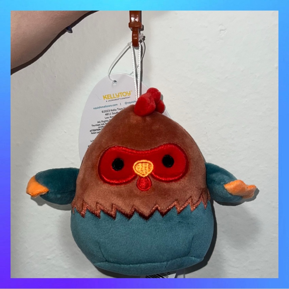 Reed the Rooster Clip Squishmallow NWT